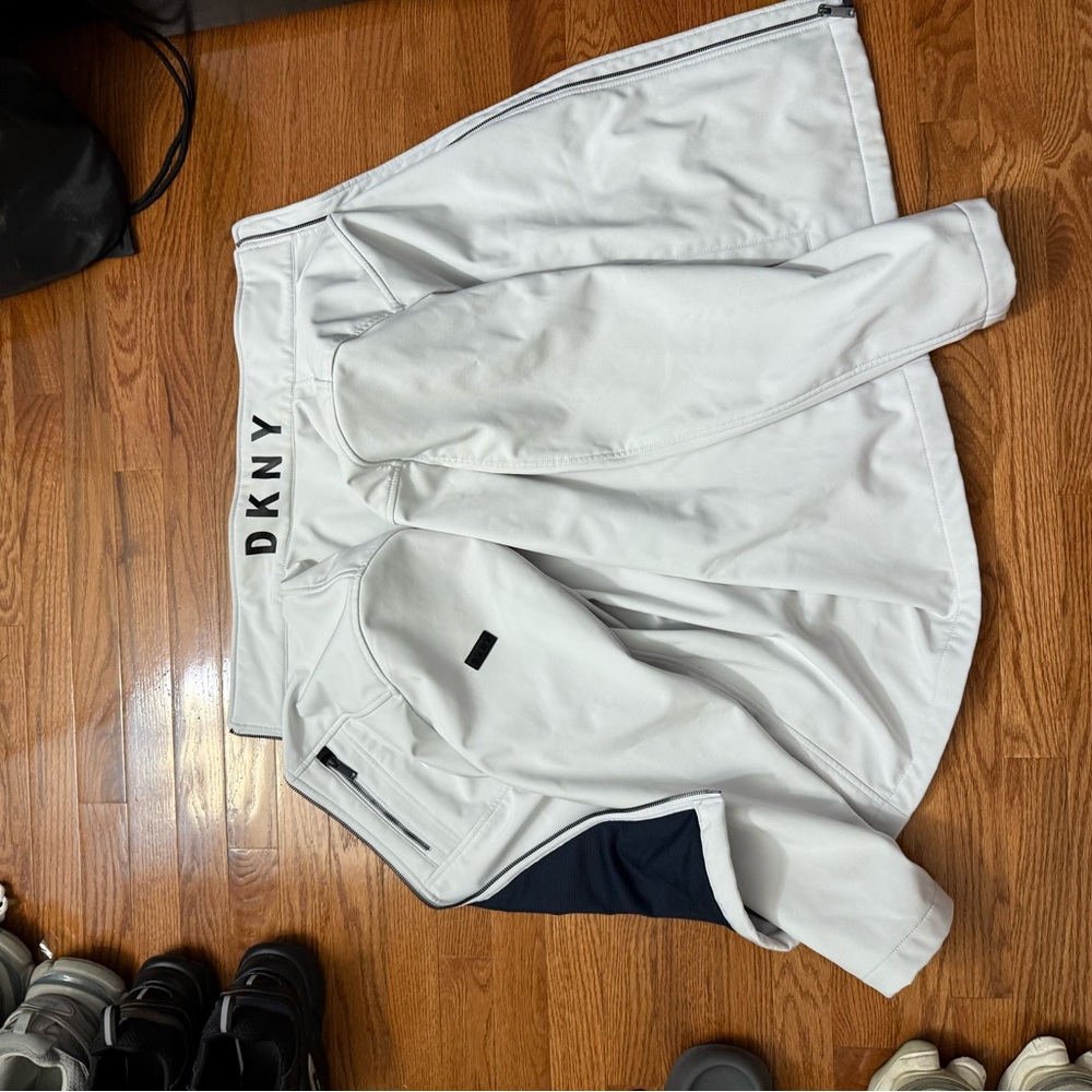 DKNY White and Black Men's Athletic Shorts